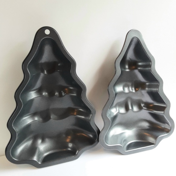 Lot of 2 Wilton Christmas Tree Non-Stick Baking Pans 10 x 7 - Picture 7 of 7